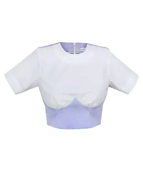 Pearl Top - White/Lilac