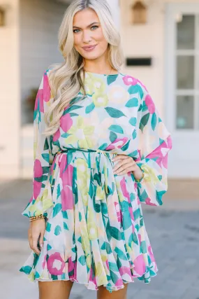 Stay Close Sage Green Floral Dress