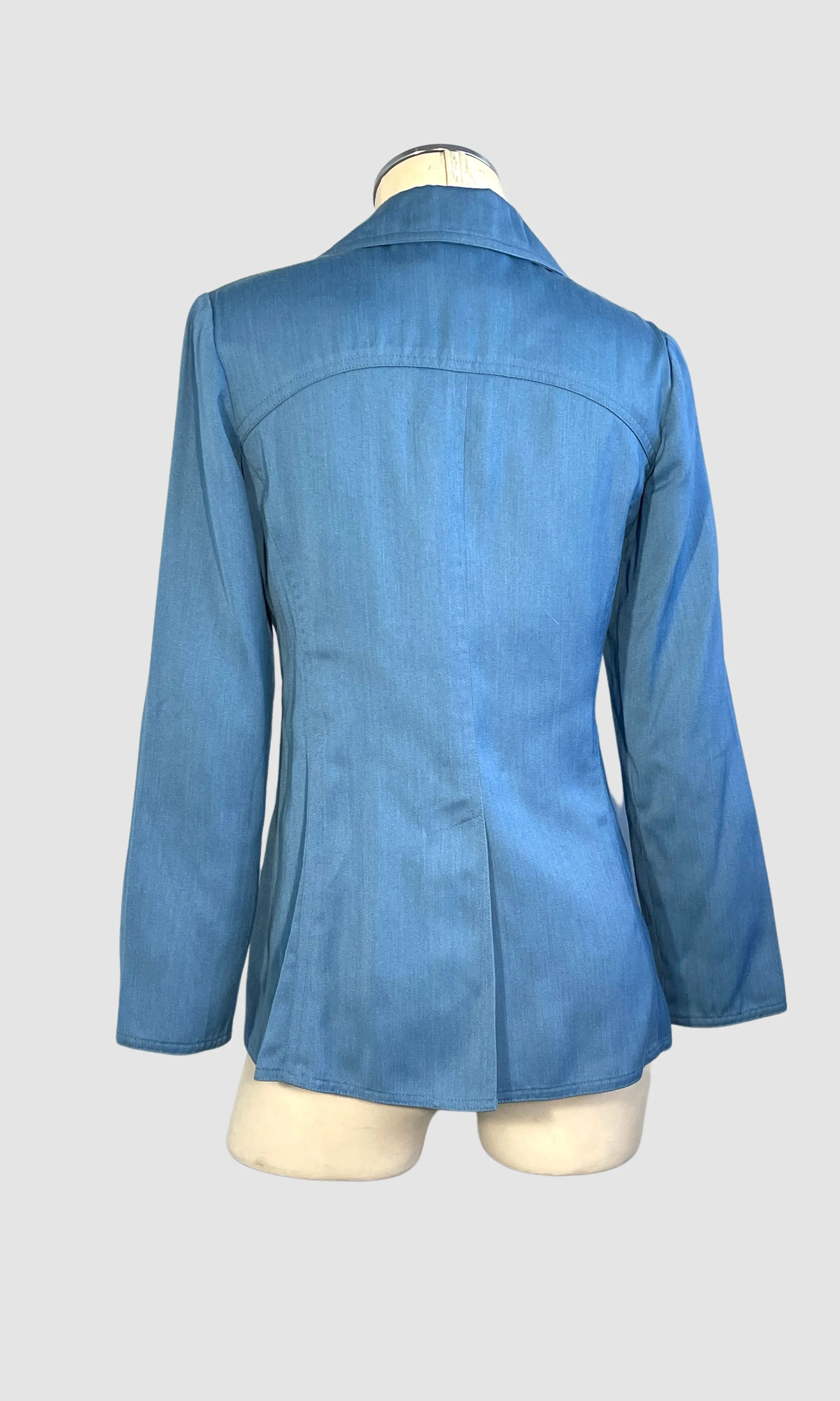 SUIT UP 70s Monochromatic Jacket and Pants Blue Suit  Small