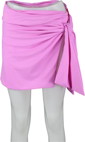 The Attico Swimwear Pink Mini Skirt With Tie Front UK XS