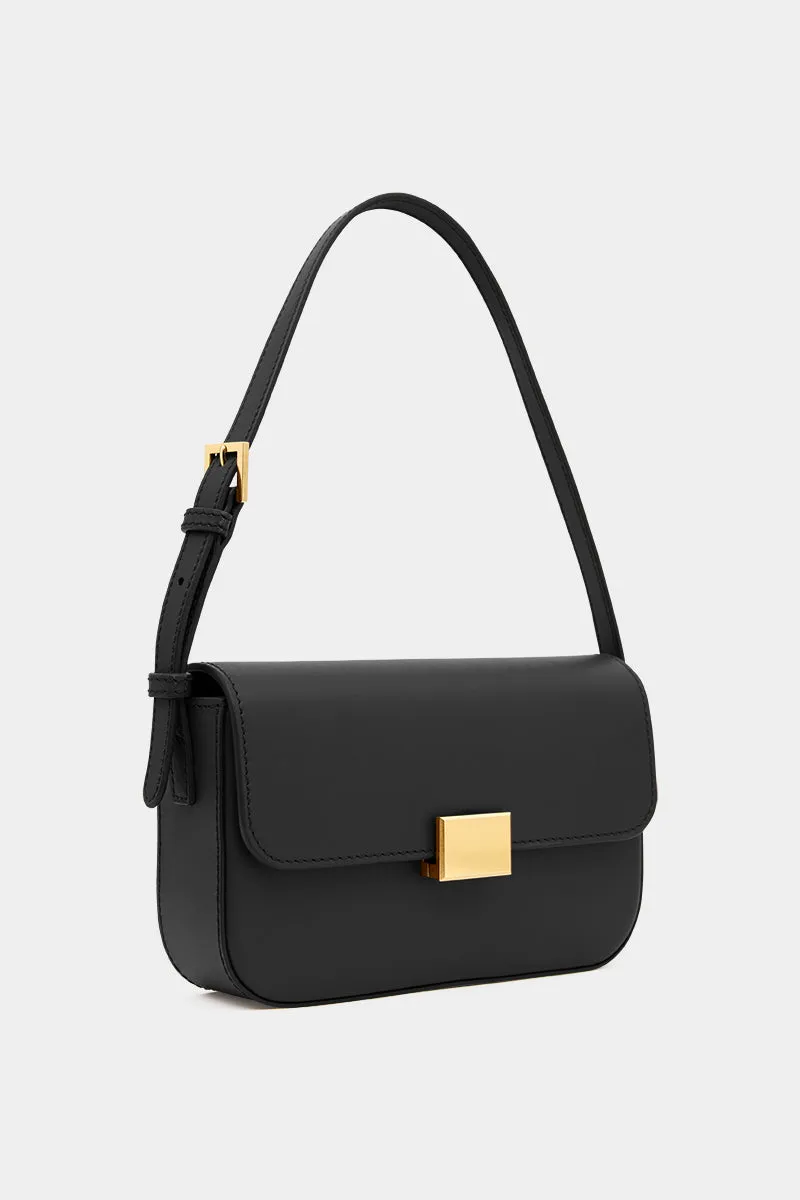 THE MINI SHOULDER BAG - SMOOTH BLACK