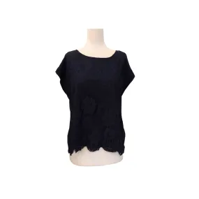 Vince Camuto Navy Lace Top | Like New |