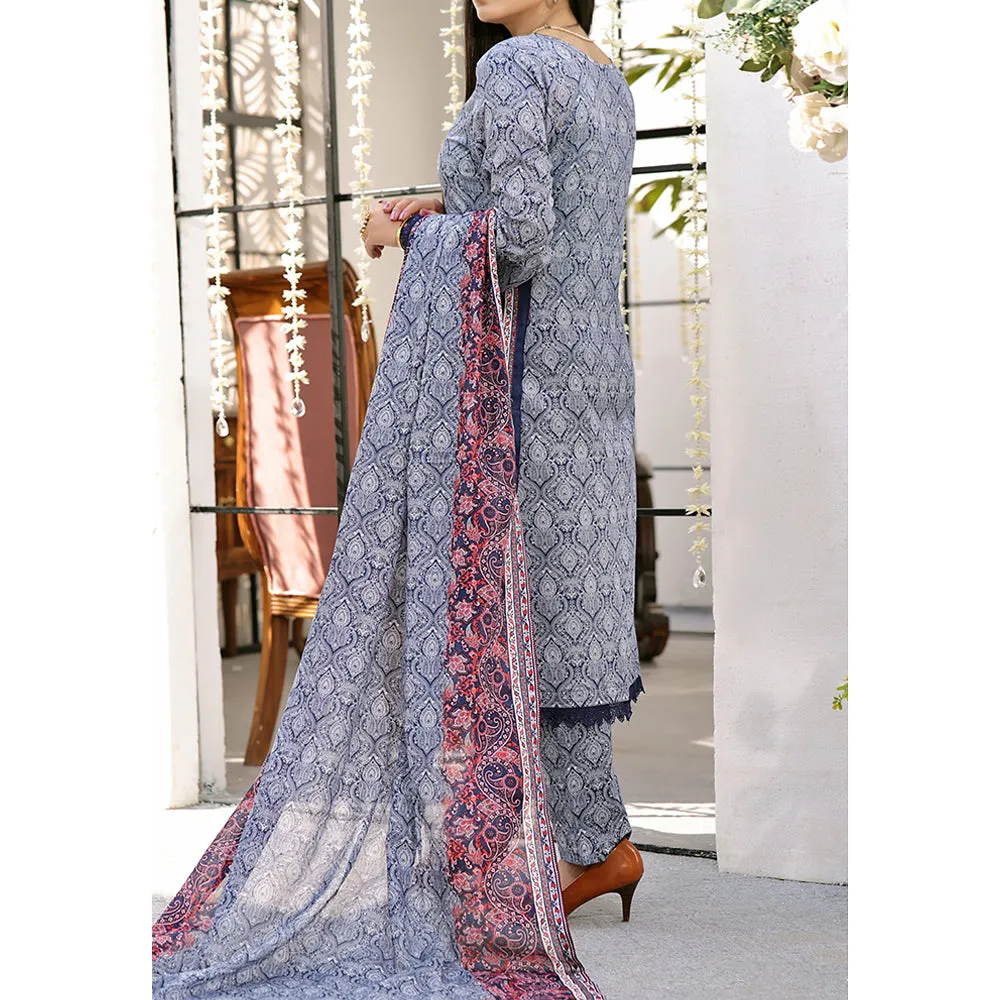 Vs Aiza & Momina Printed Lawn Unstitched 3Pcs Suit V-2 - 318